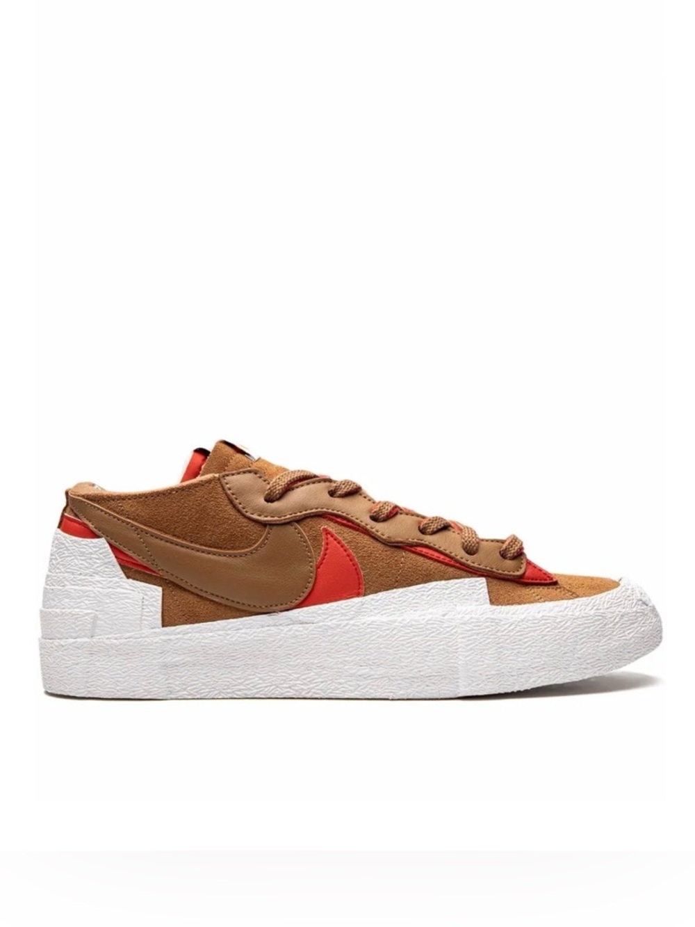Nike Blazer Low Sacai KAWS Brown Red Sneakers | Size 10